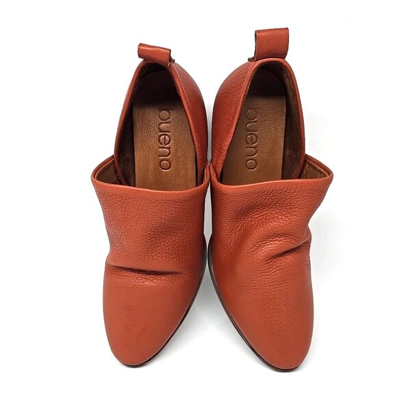 BUENO KESIA Tan Leather Block Heel Pumps Slip on Shoes Women's Size US 6.5 EU 37 - Picture 10 of 12